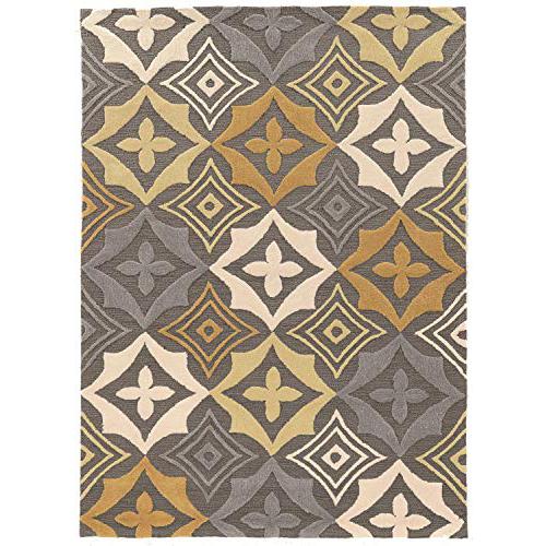 Trio Emblem Grey & Gold 8x10, Rug