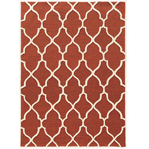 Trio Geo Rust & Ivory 5x7, Rug