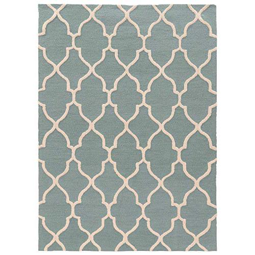 Trio Geo Turquoise & Ivory 8x10, Rug