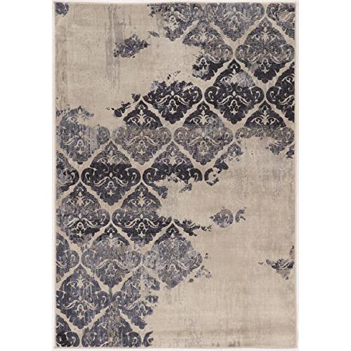 Jewell Collection Vintage Maze Blue 5x7'6 Rug