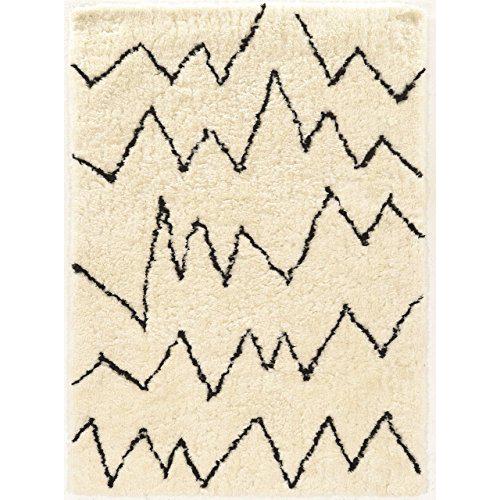 MoroccoShag Tripoli Ivory & Black 2x8, Rug