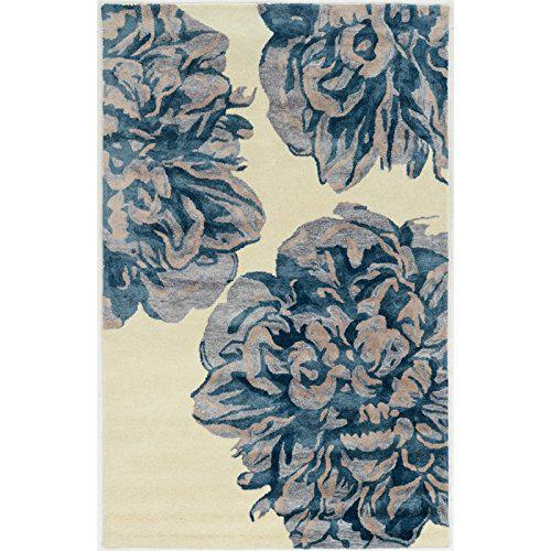 Aspire Wool Floral Ivory & Navy 2x3, Rug