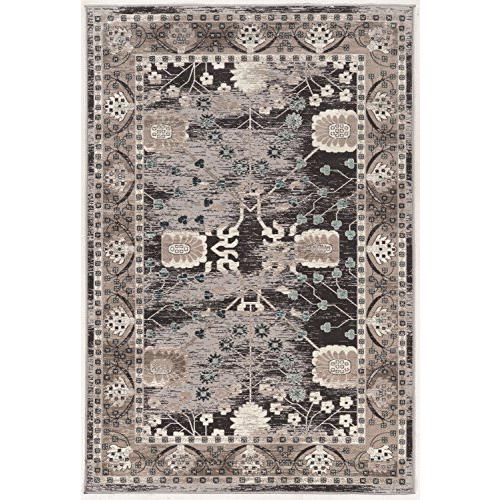 Vintage Zeigler Grey & Charcoal 5x7.6, Rug