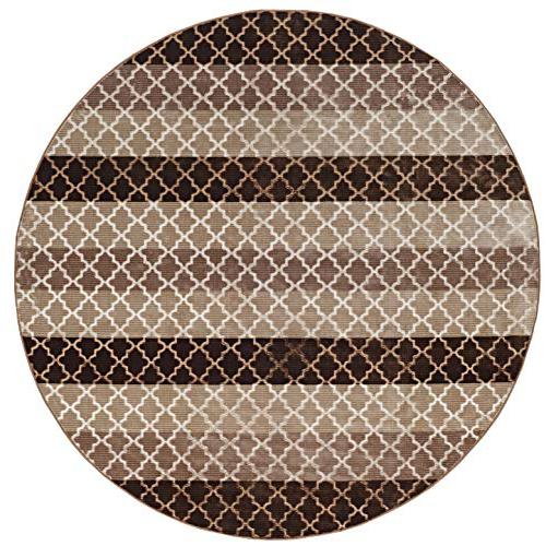 Evolution TrellisStripes Beige&Brown 8R, Rug