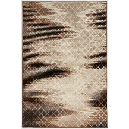 EvolutionTrellisZigZag Beige&Brown 5x7.6, Rug