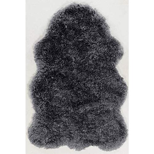 Faux Lamb Skin Grey 3.6x5.6, Rug