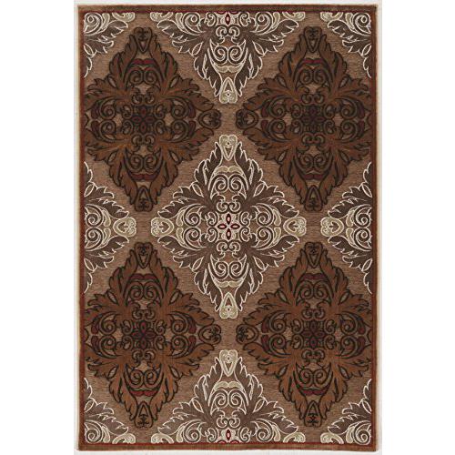 Hi Lo Medallions Brown & Beige 8x10, Rug