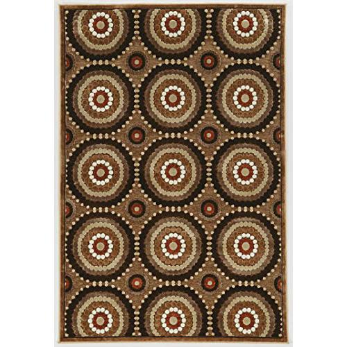 Hi Lo Cylinders Brown & Beige 8x10, Rug