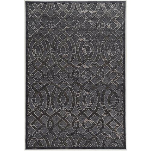 Hi Lo TRELLIS BLUE GRAY 5x8 Rug