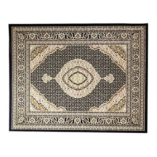 Persian Treasures Mahi Tabriz Black 9x12, Rug