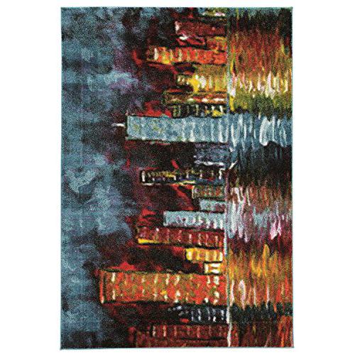 Masters The City Blue & Multi 5x7.6, Rug