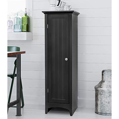 One Door Kitchen Storage Pantry in Black