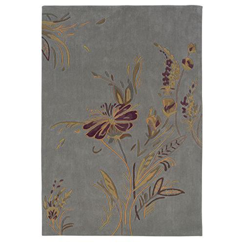 Trio Collection Plate Blue & Gold 5 x 7 Rug