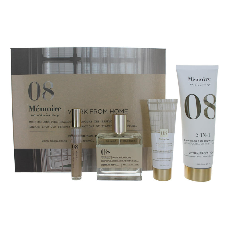 Work From Home by Memoire Archives, 4 Piece Gift Set for Unisex