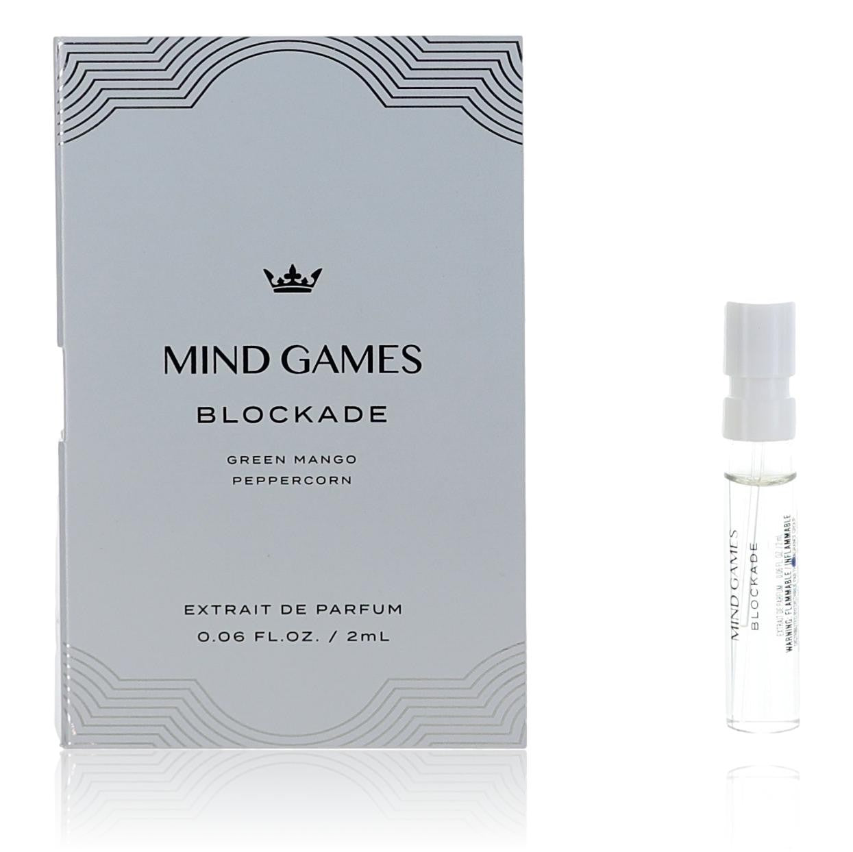 Blockade by Mind Games, 0.06oz Extrait De Parfum Spray for Unisex Sample