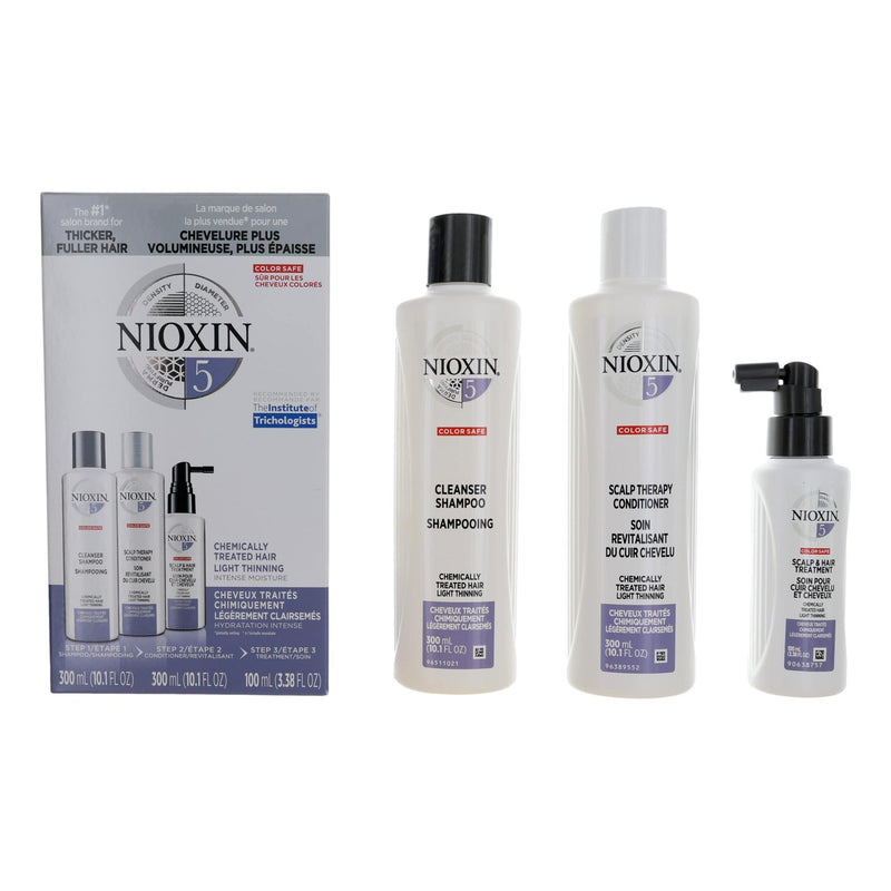 Nioxin 3D Care System Kit 5 - For Chemically Treated Hair Light Thinning Intense Moisture