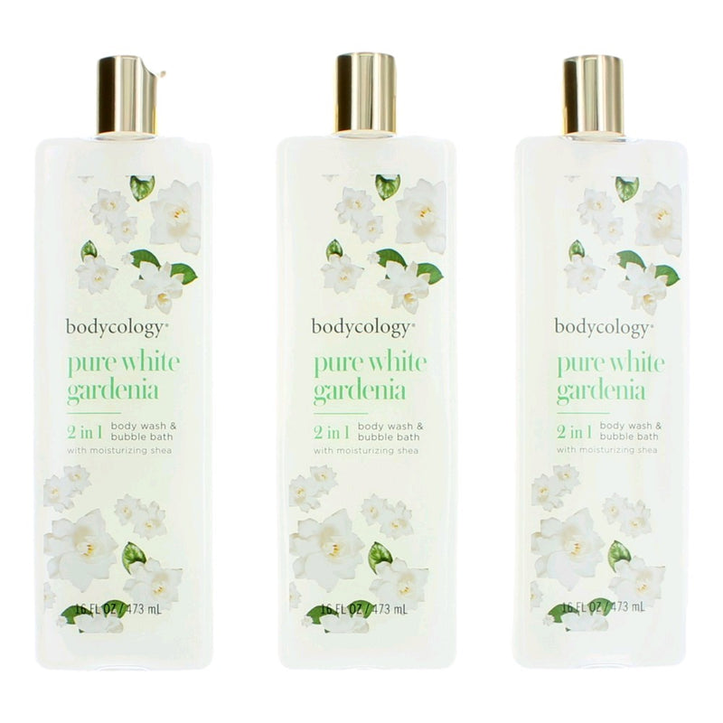 Pure White Gardenia, 3 Pack 16oz 2 in 1 Body Wash & Bubble Bath women