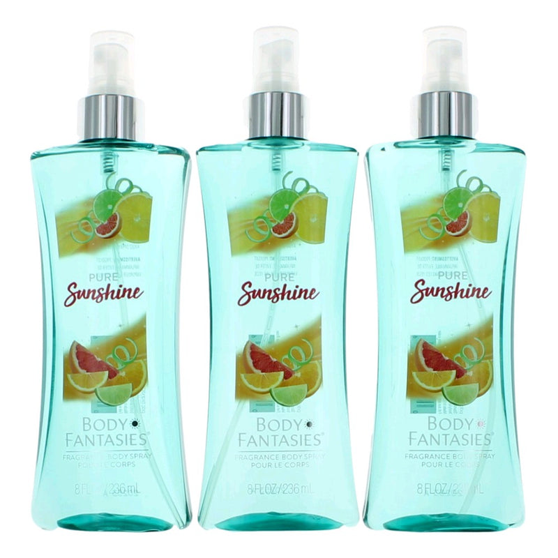 Pure Sunshine by Body Fantasies, 3 Pack 8oz Fragrance Body Spray women