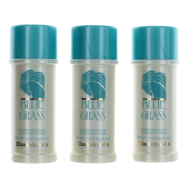 Blue Grass by Elizabeth Arden, 3x1.5oz (4.5oz total) Cream Deodorant women