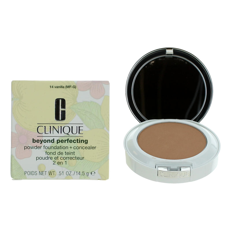 Clinique Beyond Perfecting by Clinique, .51 oz Powder Foundation + Concealer- 14 Vanilla