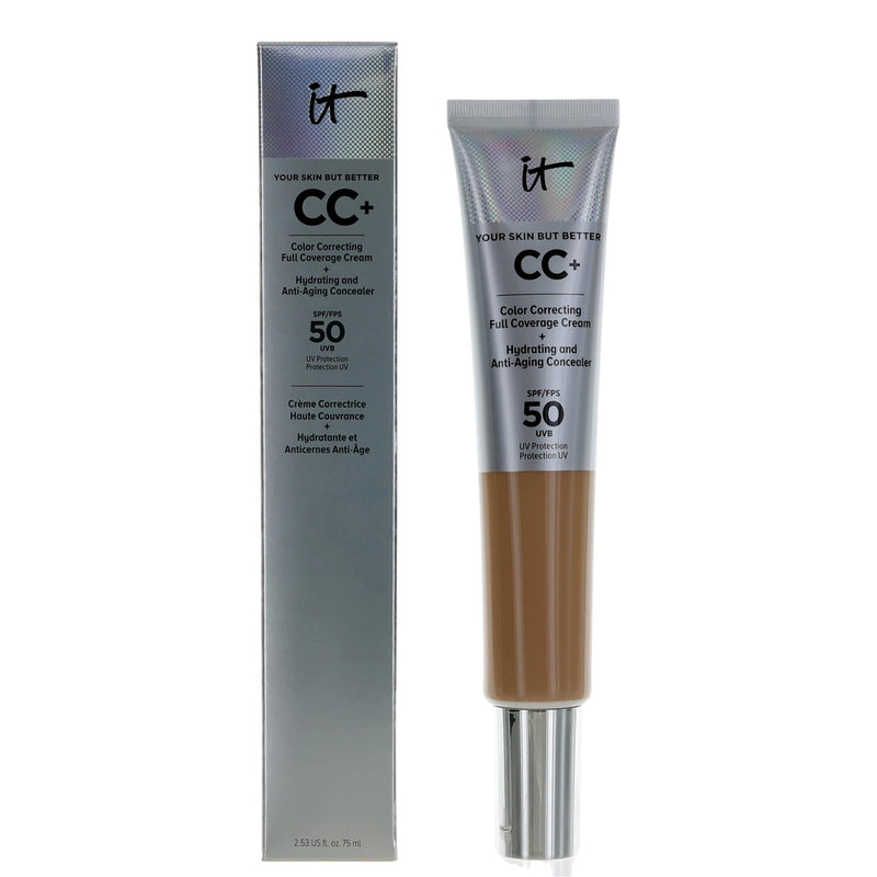 It Cosmetics CC Cream Full Coverage Cream by It Cosmetics, 2.53 oz Color Correcting Foundation SPF 50- Neutral Medium