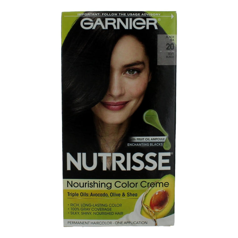 Garnier Hair Color Nutrisse Coloring Creme by Garnier, Hair Color- Black Tea 20