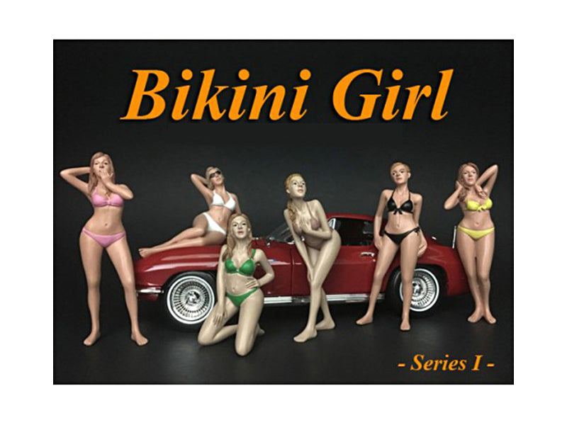 Bikini Calendar Girls Series I 6 piece Figurine Set for 1/24 Scale Models by American Diorama