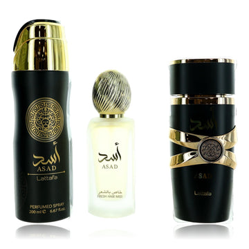 Asad by Lattafa, 3 Piece Gift Set for Men