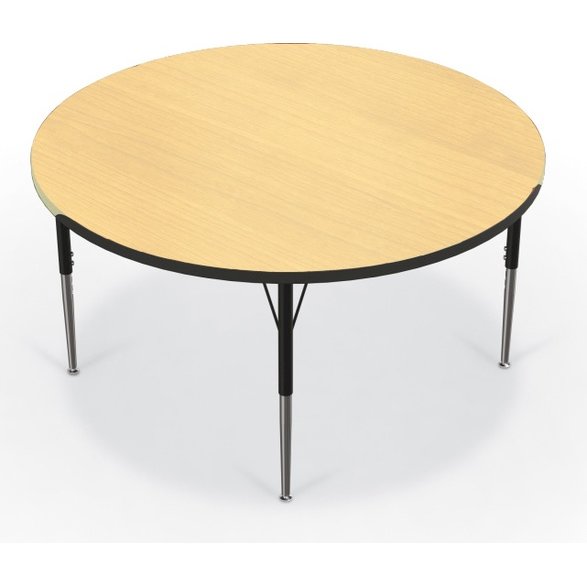 Activity Table - 48  Round - Fusion Maple Top Surface - Black Edgeband