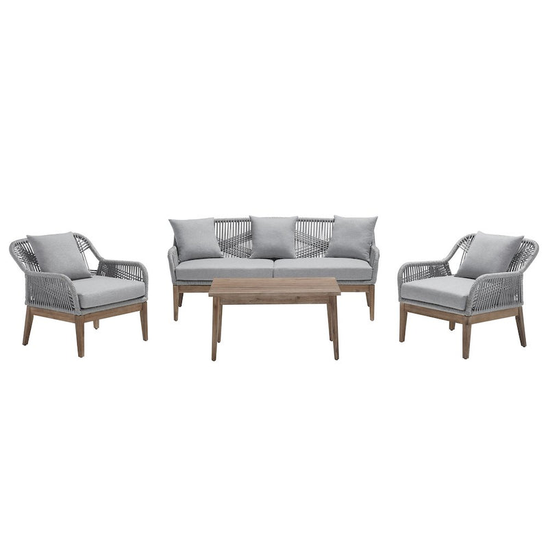 4 Piece Aluminum Frame Sofa Set