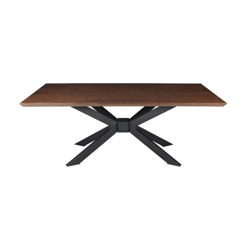 Contemporary Black Walnut Veneer Top Dining Table