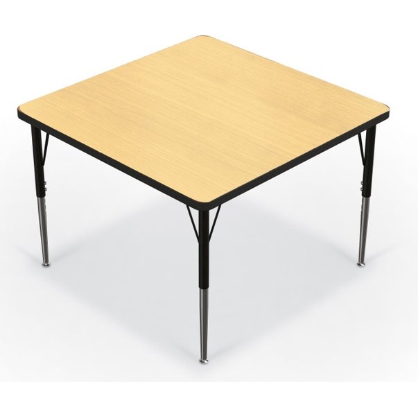 Activity Table - 36  Square - Fusion Maple Top Surface - Black Edgeband