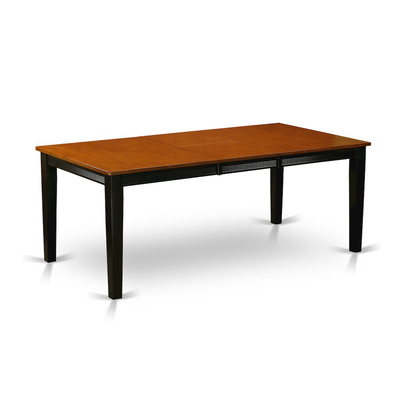 Quincy  Rectangular  Dining  Table  40"x78"  in  Black  &  Cherry  Finish