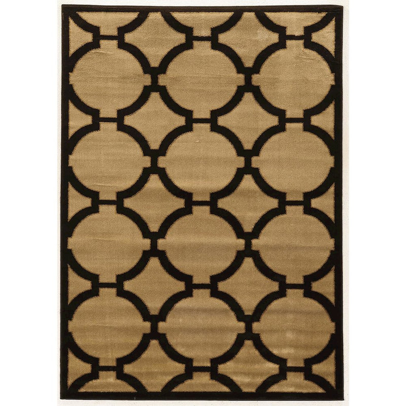 Elegance Connecting Beige & Choc 8x10, Rug