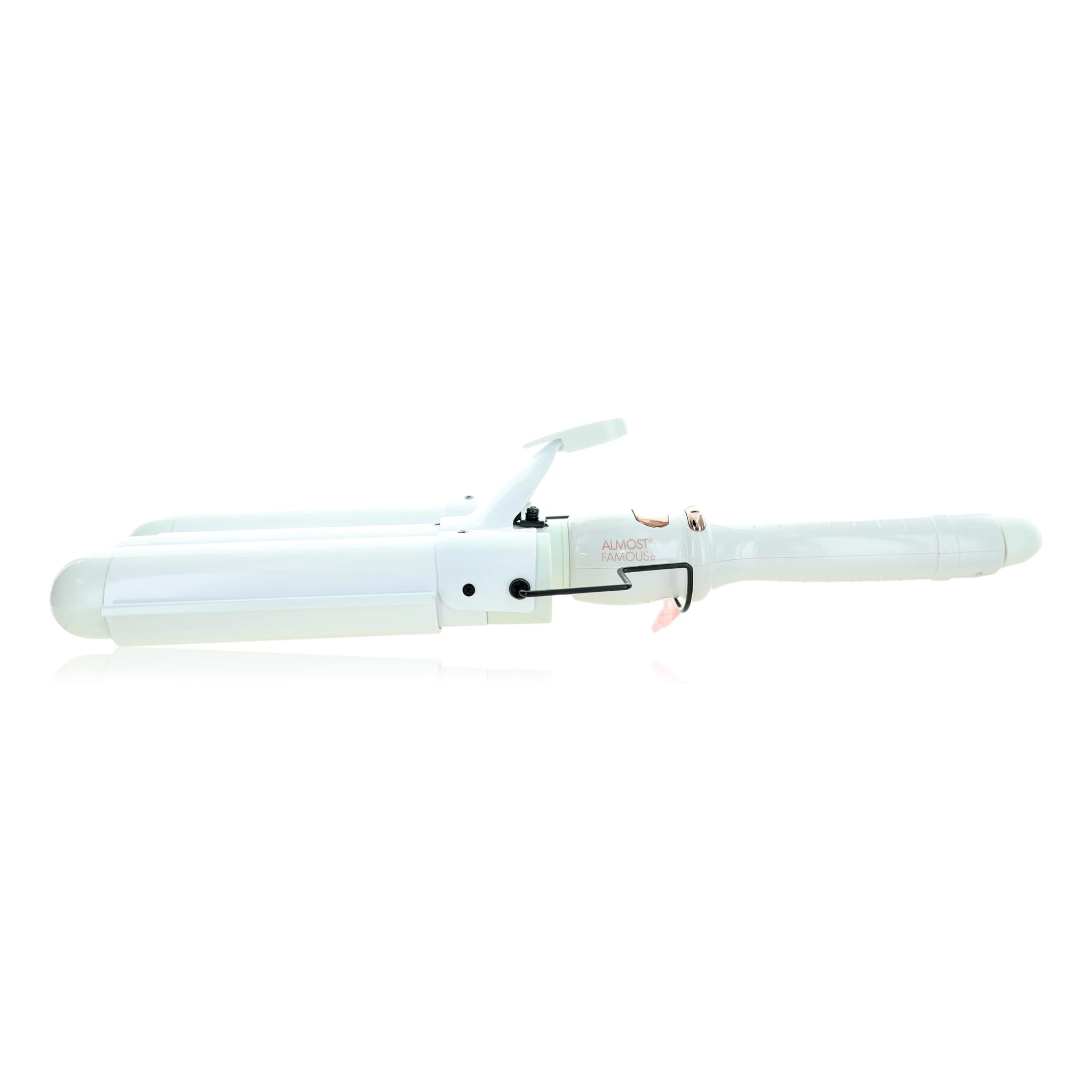 Almost Famous Triple Barrel Clip Curling System, Pearlescent White