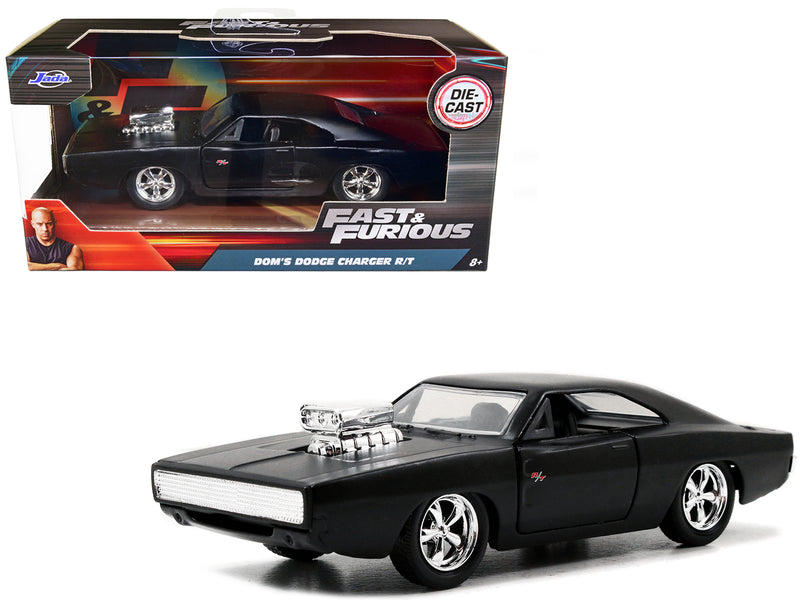 Dom's Dodge Charger R/T Matt Black "Fast & Furious" Movie 1/32 Diecast Model Car by Jada