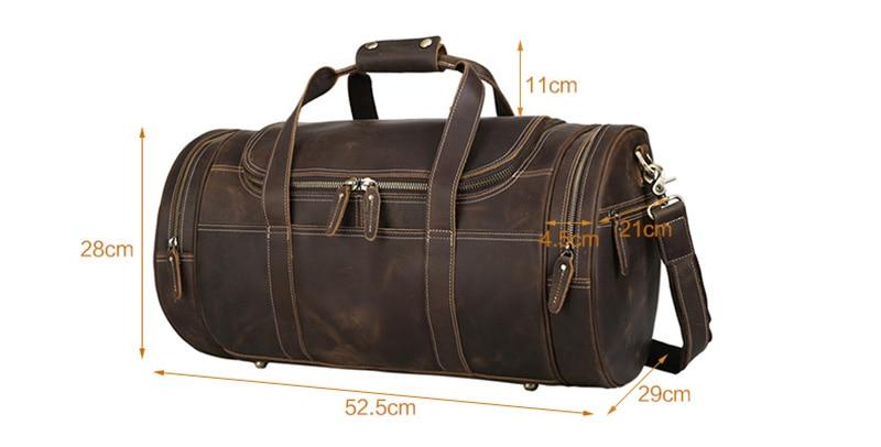 The Wainwright Weekender | Round  Vintage Leather Weekender