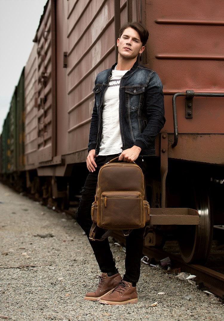 The Langley Backpack | Genuine Vintage Leather Backpack