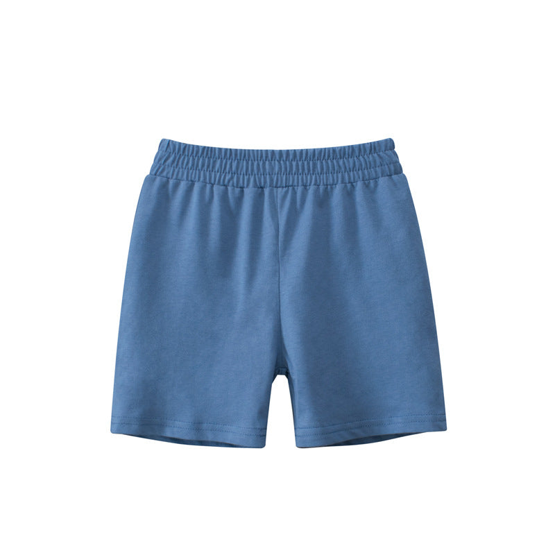 Baby Boy Solid Color Mid Pants In Summer