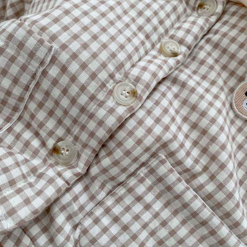 Baby Plaid Graphic Single Breasted Design Thickened Warm Winter Cotton Coat