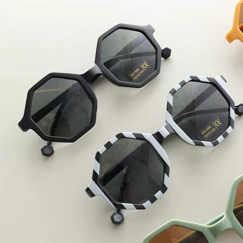 Kids Various Style Fashion Polygon Frame Sunglasses