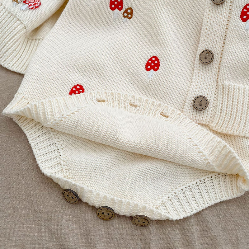 Baby Girl Embroidered Pattern Sleeveless Onesies or Cardigan