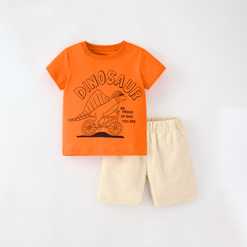 Baby Boy Cartoon Graphic Tee Combo Shorts Sets