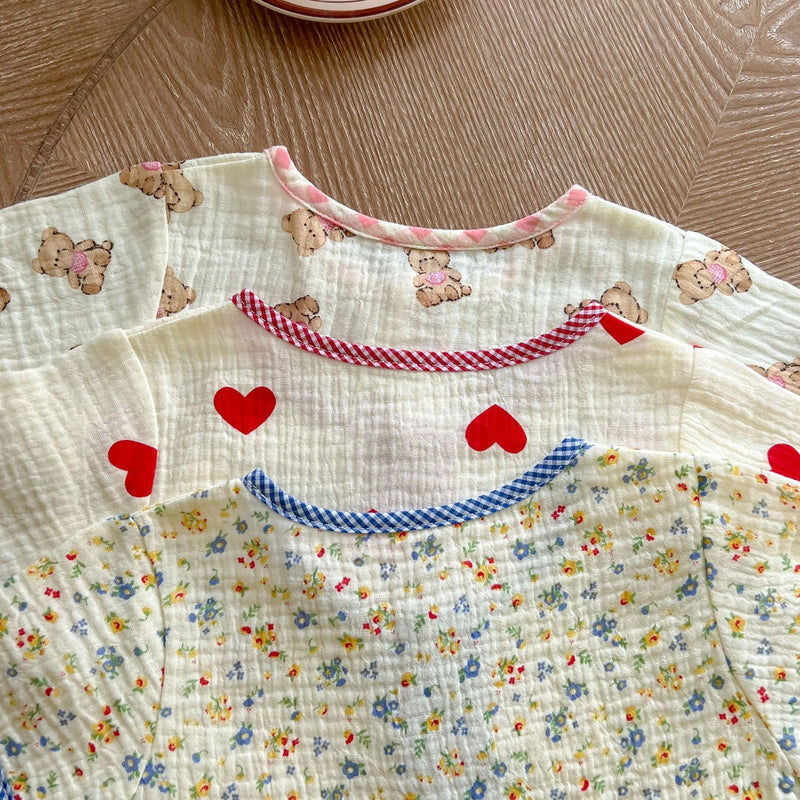 Baby Print Pattern T-Shirt Combo Shorts In Summer Sets