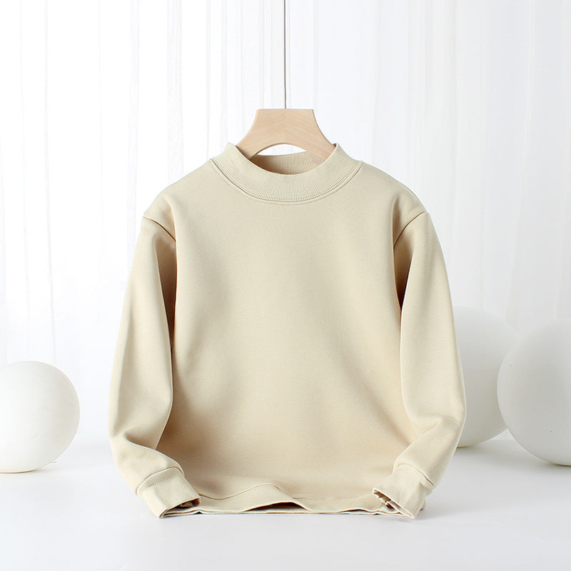 Baby Solid Color Thickened Autumn Basic Hoodies