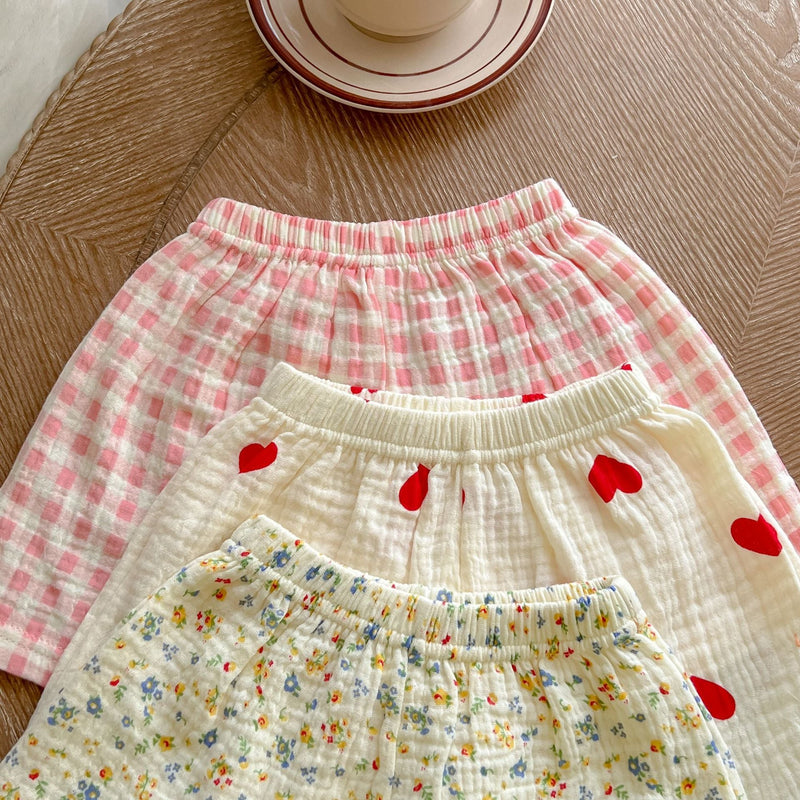 Baby Print Pattern T-Shirt Combo Shorts In Summer Sets