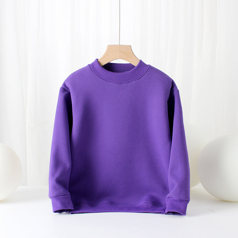 Baby Solid Color Thickened Autumn Basic Hoodies