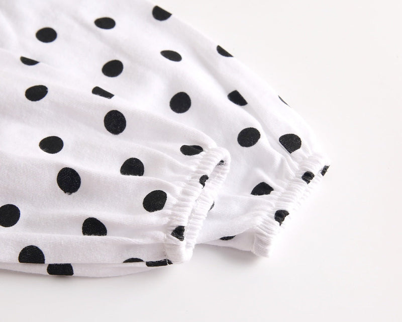 Baby Girl Polka Dot Graphic Long Sleeved Cute Bodysuit & Hats