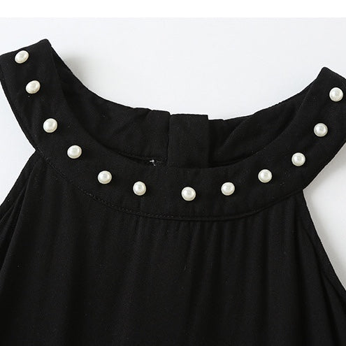 Baby Girl Solid Color Halter Neck Design Tirregular Hem Dress For Special Ocassion