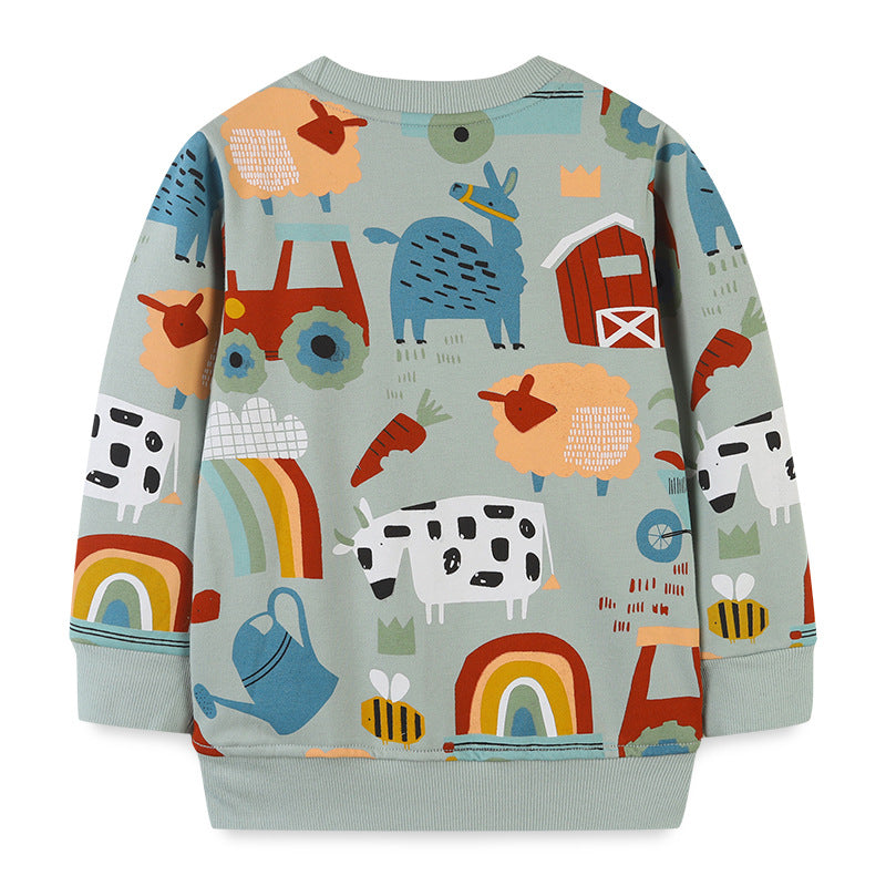 Baby Boy Cartoon Graphic Long Sleeve